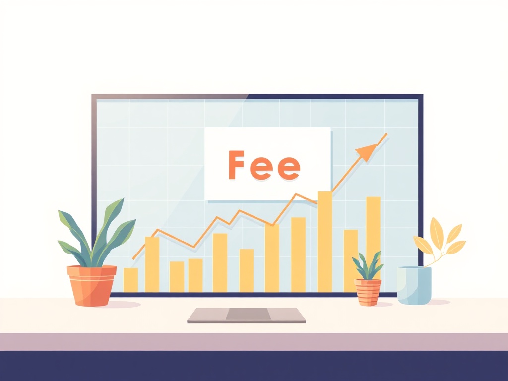 Trading dashboard with fee comparison chart